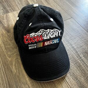 Vintage Coors Light NASCAR Black Embroidered Baseball Cap